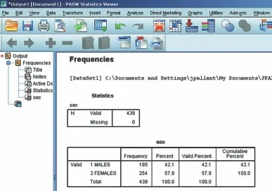 Cửa sổ Data View trong SPSS